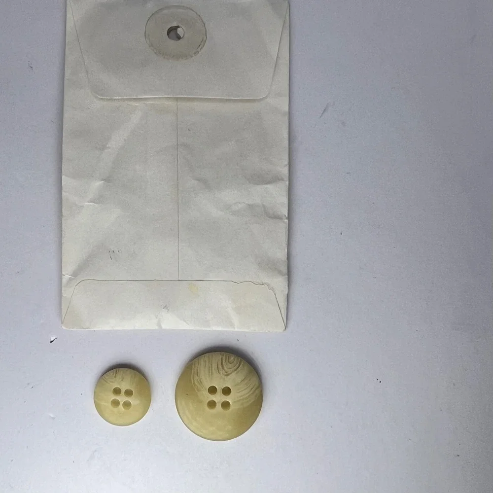 Ralph Lauren Cream Replacement‎ Buttons Lot of 2 LRL Coat Spare Notions Vintage